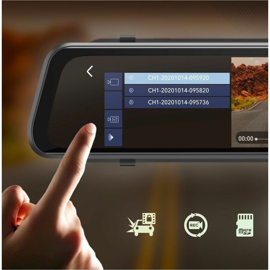 GekoGear Orbit D400 4K Rearview Mirror Dash Cam with 1080P Backup Cam GekoGear Orbit D400 4K Rearview Mirror Dash Cam with 1080P Backup Cam